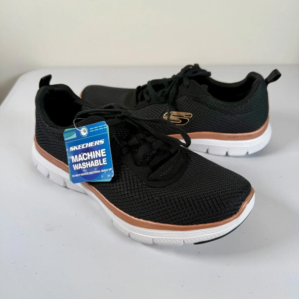 NEW Skechers Flex Appeal 4.0 Brilliant View Lace Up Sneakers Size 6.5 NWT
